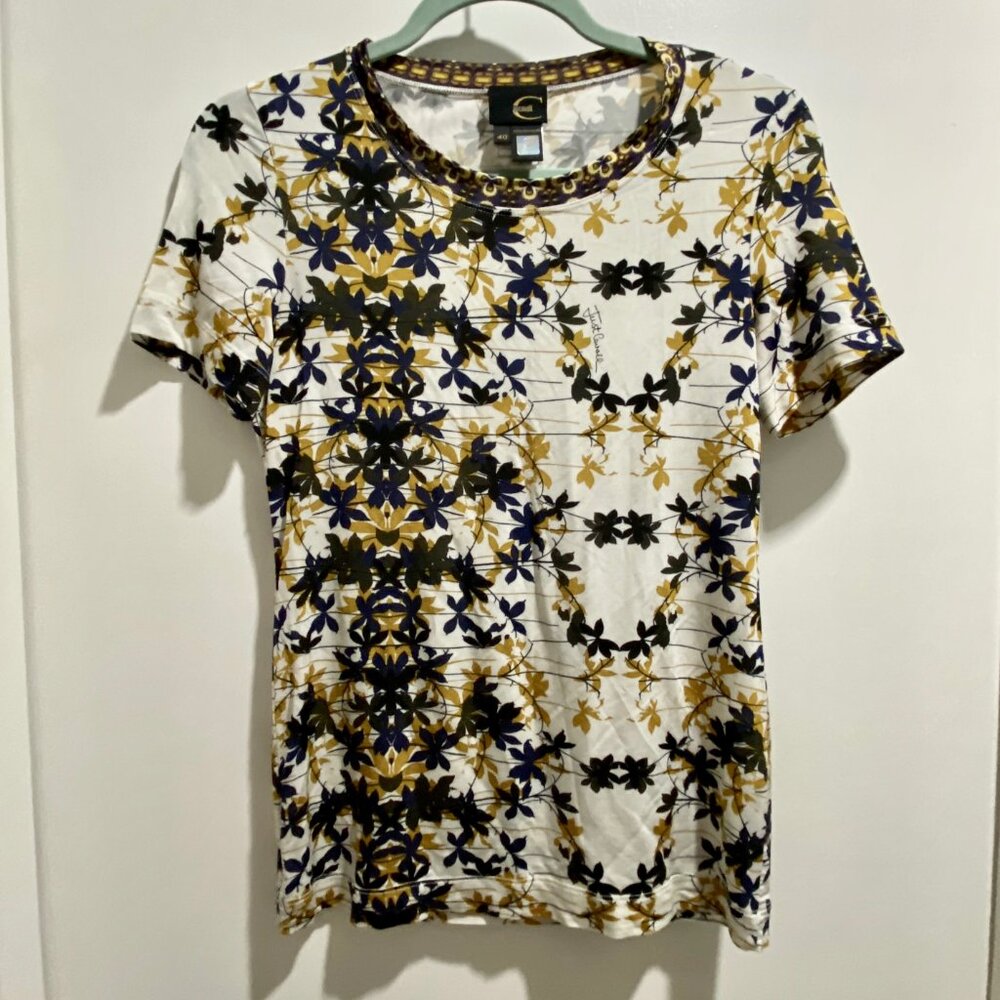 (2) Just Cavalli Roberto Cavalli Boho Cottage Floral Viscose Stretch Top XS/S